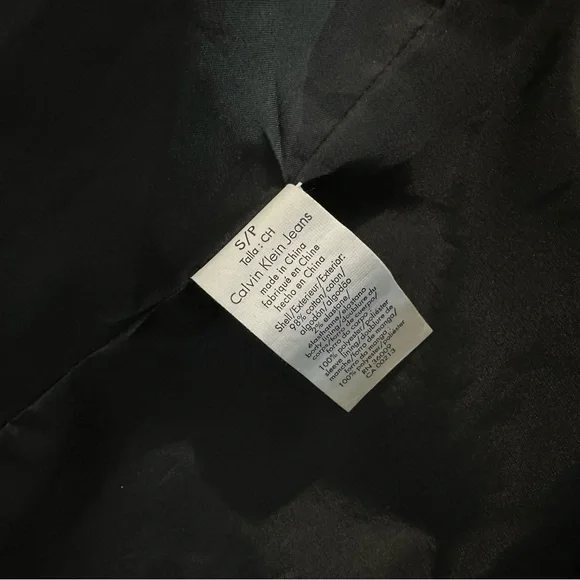 Calvin Klein Jeans Black Pea Coat - Picture 3 of 5